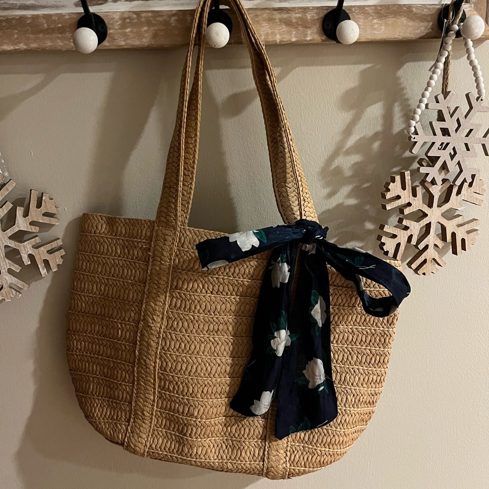 Draper James Everyday Straw Shoulder Bag - Natural